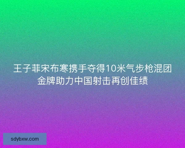 王子菲宋布寒携手夺得10米气步枪混团金牌助力中国射击再创佳绩