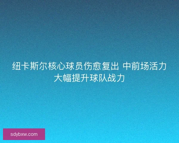 纽卡斯尔核心球员伤愈复出 中前场活力大幅提升球队战力